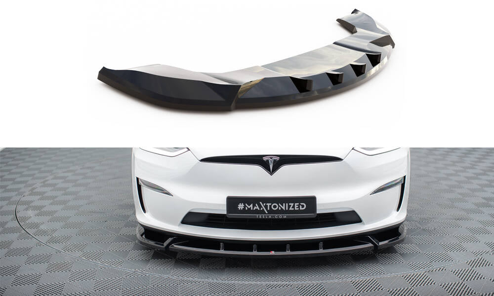 Maxton Design Front Splitter V.2 Tesla Model X Mk1 Facelift