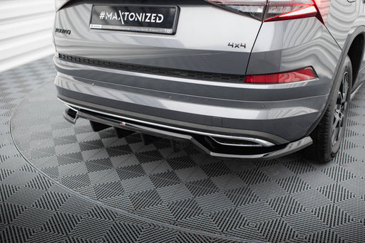 Maxton Design Rear Splitter (with vertical bars) Skoda Kodiaq Sportline Mk1 Facelift