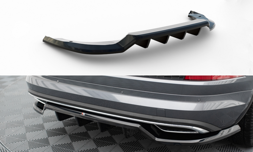 Maxton Design Rear Splitter (with vertical bars) Skoda Kodiaq Sportline Mk1 Facelift