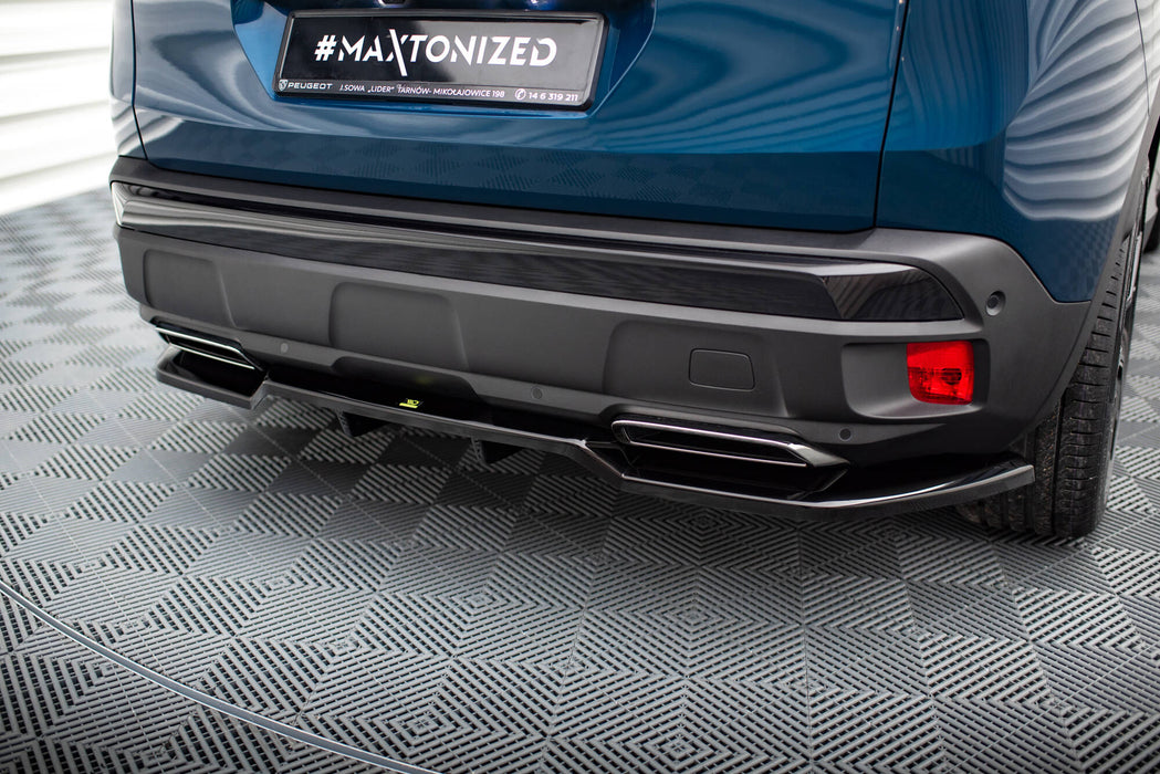 Maxton Design Rear Splitter (with vertical bars) Peugeot 3008 GT-Line Mk2 Facelift