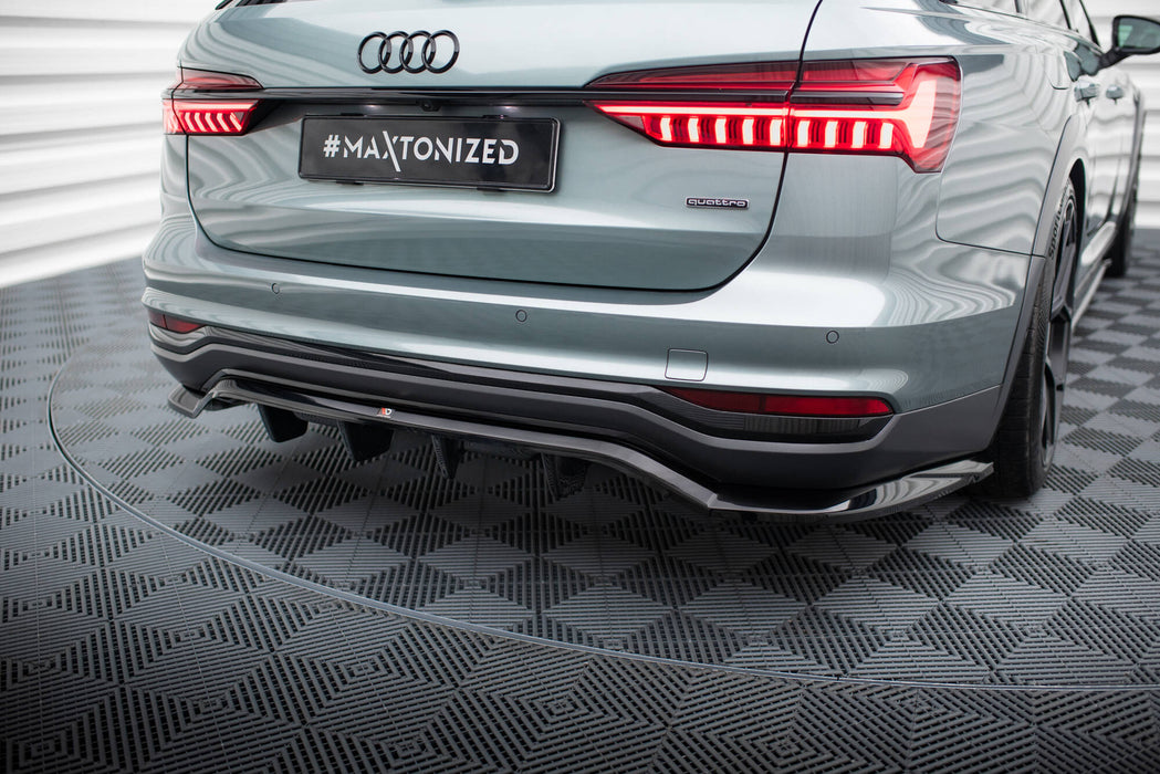 Maxton Design Rear Splitter (with vertical bars) Audi A6 Allroad C8