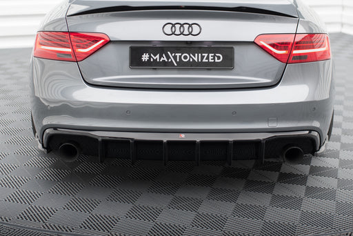 Maxton Design Rear Valance Audi A5 S-Line Coupe / Sportback 8T Facelift (Version with single exhausts on both sides)