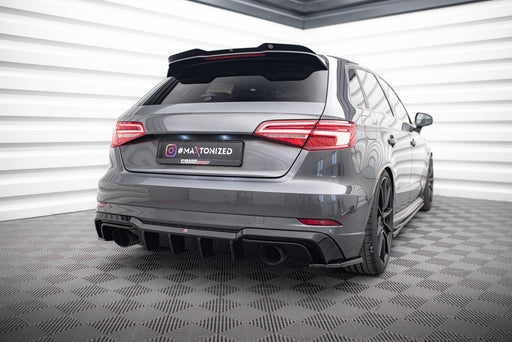 Maxton Design Rear Valance Audi A3 S-Line Sportback 8V Facelift (Version with single exhausts on both sides)