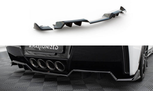 Maxton Design Rear Splitter (with vertical bars) + Rear Side Splitters Chevrolet Corvette C7