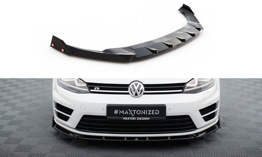 Maxton Design Front Splitter V.5 + Flaps Volkswagen Golf R / R-Line Mk7