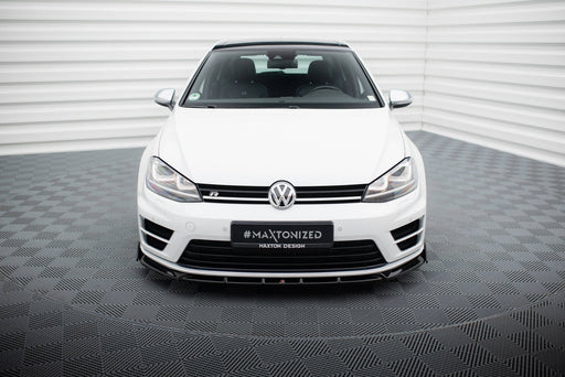 Maxton Design Front Splitter V.5 + Flaps Volkswagen Golf R / R-Line Mk7