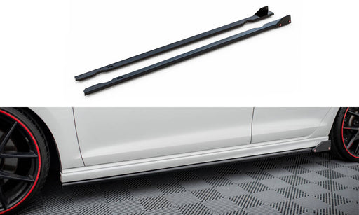 Maxton Design Side Skirts Diffusers V.3 + Flaps Volkswagen Golf R / R-Line Mk7