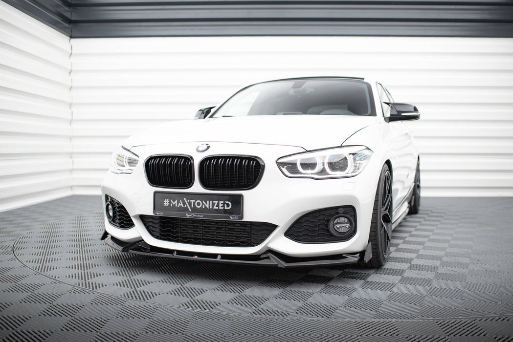 Maxton Design Front Splitter V.5 + Flaps BMW 1 M-Pack / M140i F20 Facelift