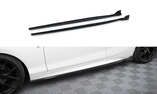 Maxton Design Side Skirts Diffusers V.4 + Flaps BMW 1 M-Pack / M140i F20 Facelift