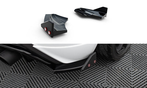 Maxton Design Rear Side Splitters V.3 + Flaps Ford Fiesta ST Mk7 Facelift