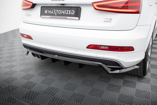 Maxton Design Rear Splitter (with vertical bars) Audi Q3 S-line 8U