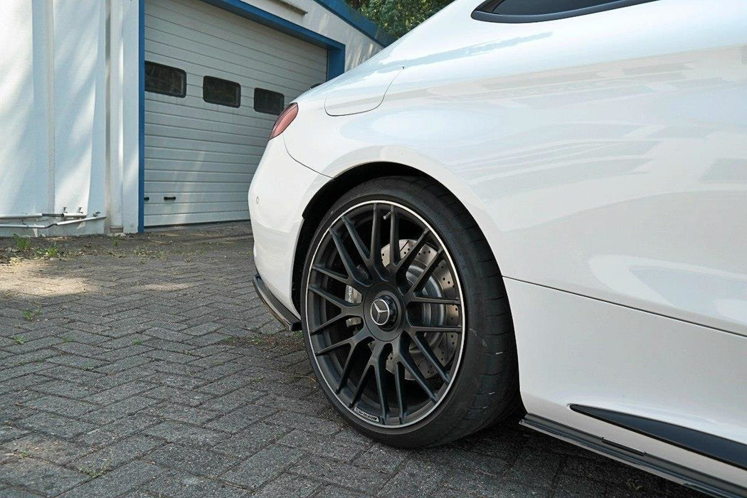 Maxton Design REAR SIDE SPLITTERS Mercedes C-class C205 63AMG Coupe