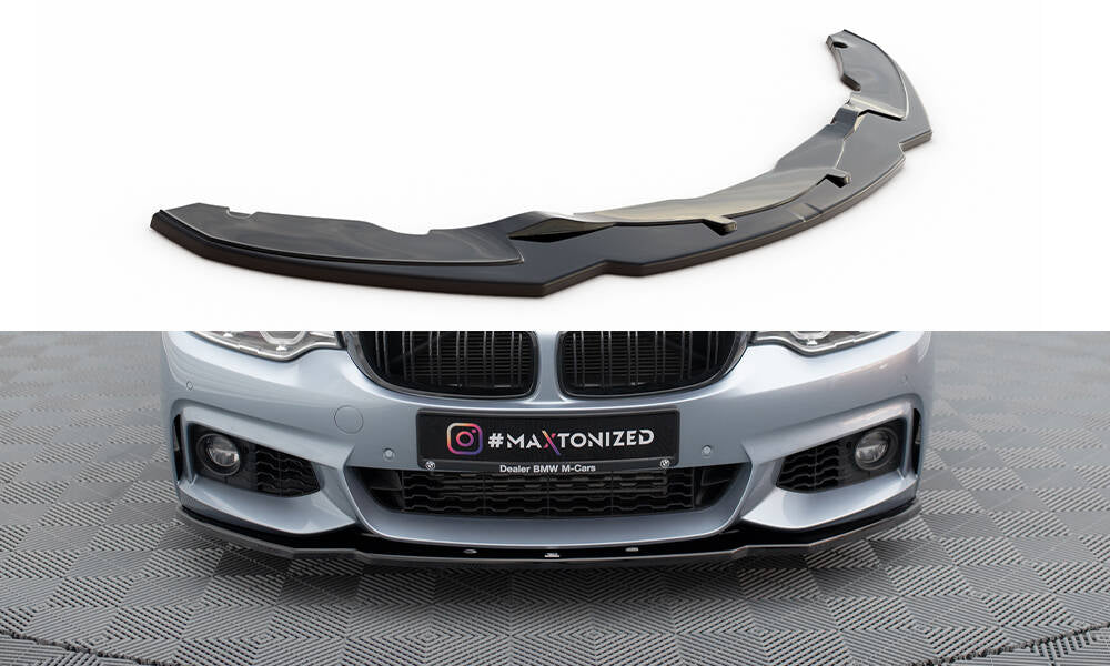 Maxton Design FRONT SPLITTER V.1 for BMW 4 Coupe / Gran Coupe / Cabrio M-Pack F32 / F36 / F33