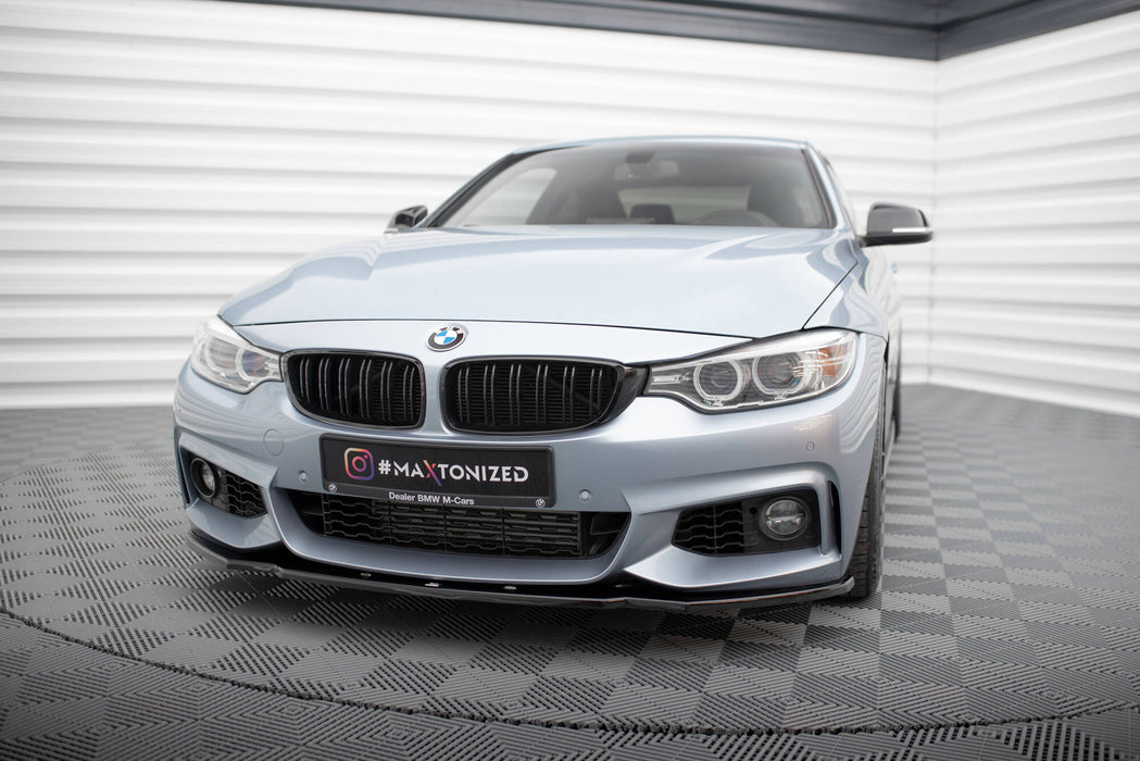 Maxton Design FRONT SPLITTER V.1 for BMW 4 Coupe / Gran Coupe / Cabrio M-Pack F32 / F36 / F33