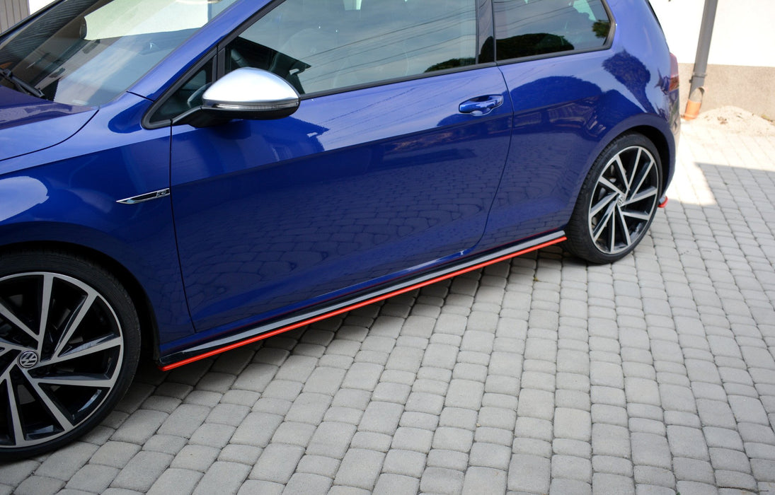 Maxton Design Side Skirts Diffusers V.2 VW Golf 7 R / R-Line Facelift