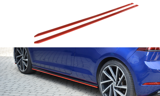 Maxton Design Side Skirts Diffusers V.2 VW Golf 7 R / R-Line Facelift