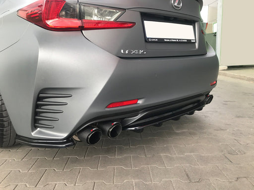 Maxton Design Rear Splitter (WITH VERTICAL BARS) Lexus Rc