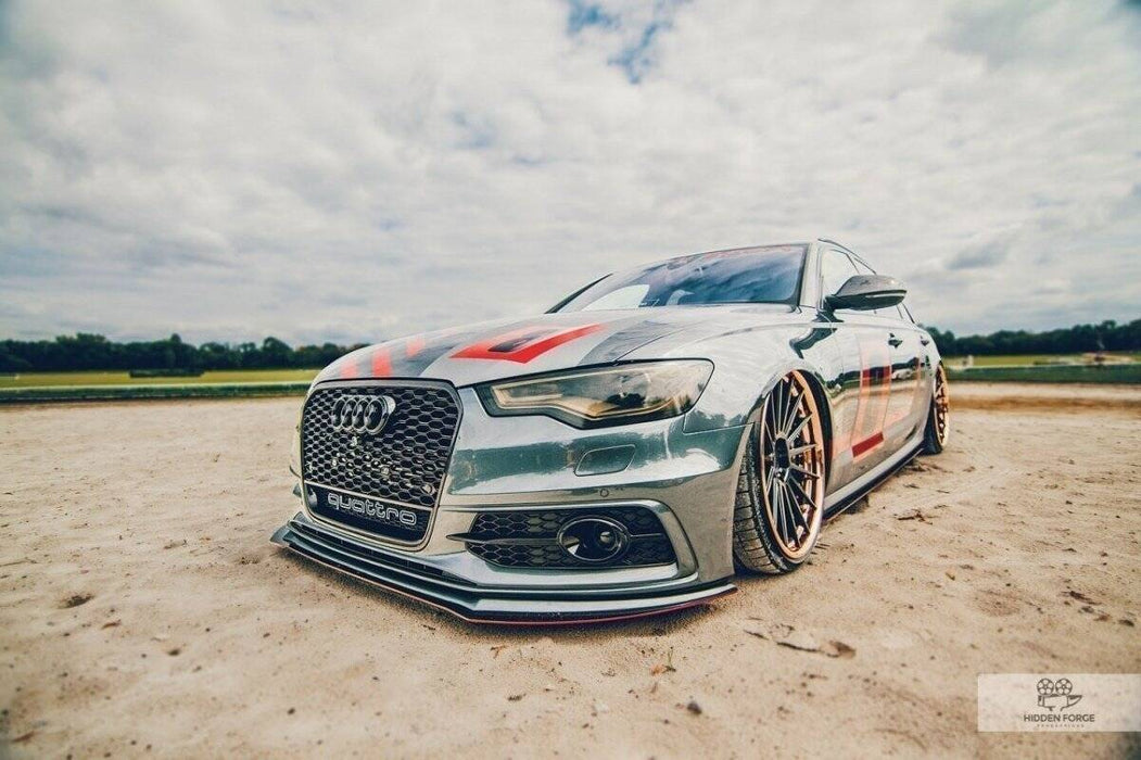 Maxton Design FRONT RACING SPLITTER AUDI A6 C7 S-LINE (2 splitters = 1 set)