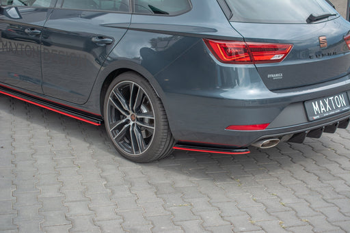 Maxton Design Rear Side Splitters V.4 Seat Leon Cupra Mk3 FL Sportstourer