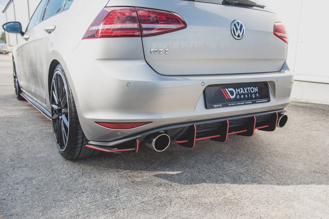 Maxton Design Racing Durability Rear Diffuser V.1 VW Golf 7 GTI