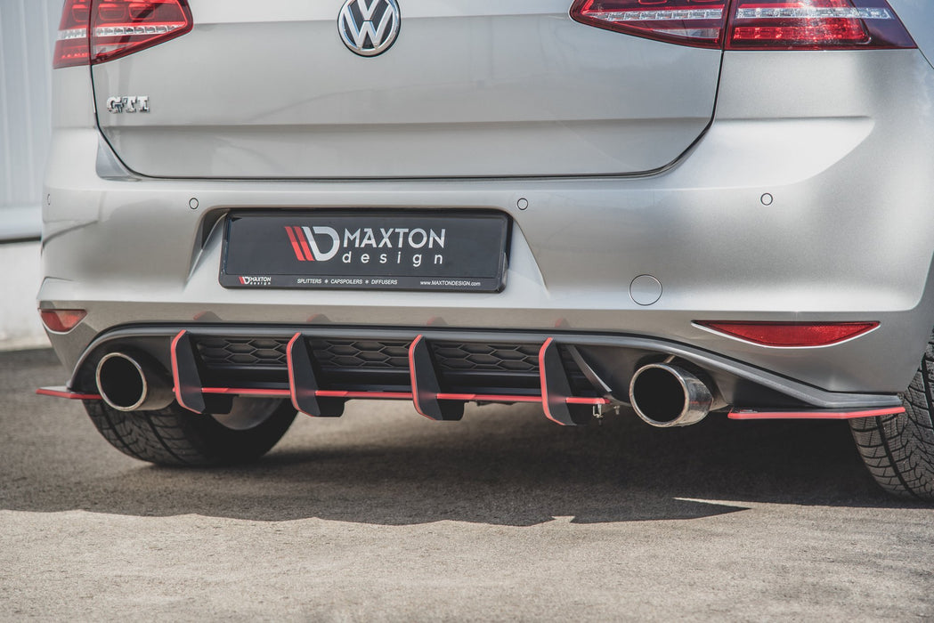 Maxton Design Racing Durability Rear Diffuser V.2 VW Golf 7 GTI