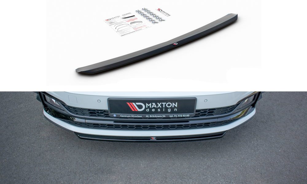 Maxton Design Front Splitter V.4 VW Polo GTI Mk6