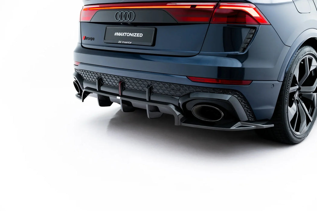 Prepreg Carbon Fiber Rear Splitter (with vertical bars) Audi RSQ8 Mk1 Facelift