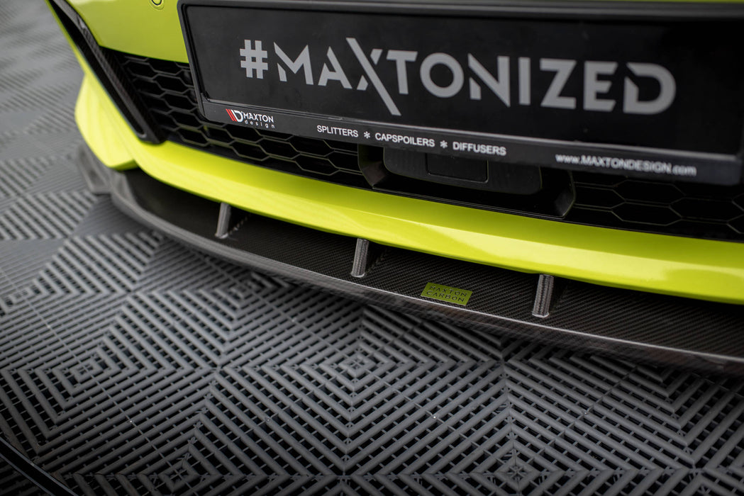 Maxton Design Carbon Fiber Front Splitter Prepreg BMW 1 M-Pack / M135i / 128ti F40