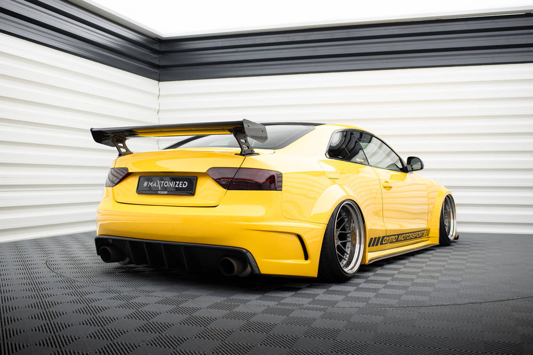 Maxton Design Carbon Spoiler With External Brackets Uprights Audi A5 Coupe 8T