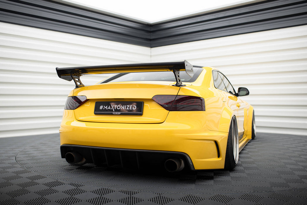 Maxton Design Carbon Spoiler With External Brackets Uprights Audi A5 Coupe 8T