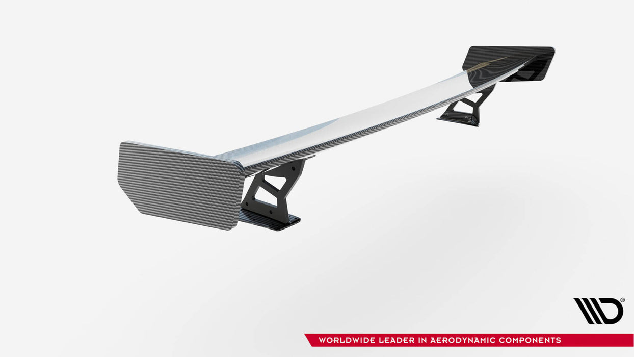 Maxton Design Carbon Spoiler With External Brackets Uprights BMW 3 Coupe E46
