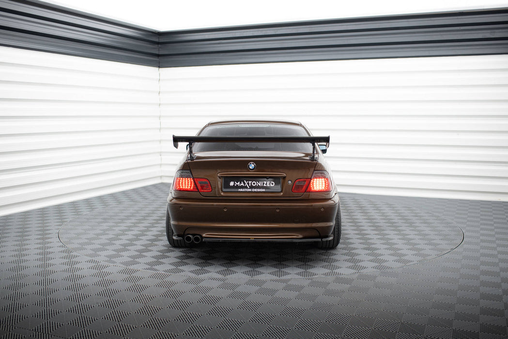 Maxton Design Carbon Spoiler With External Brackets Uprights BMW 3 Coupe E46