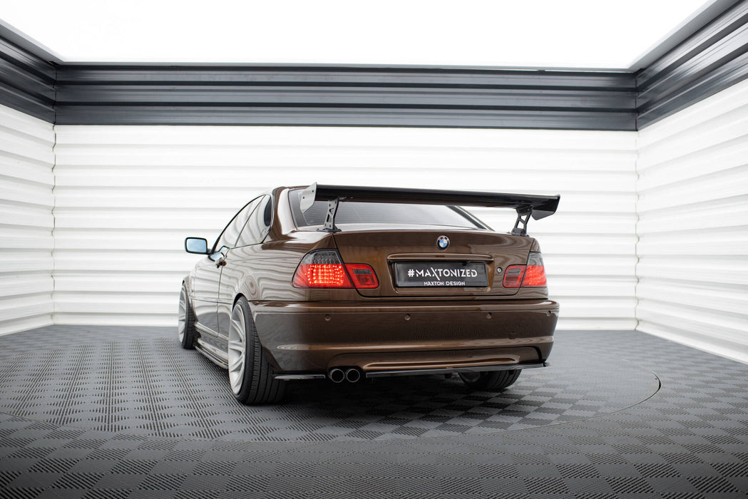 Maxton Design Carbon Spoiler With External Brackets Uprights BMW 3 Coupe E46