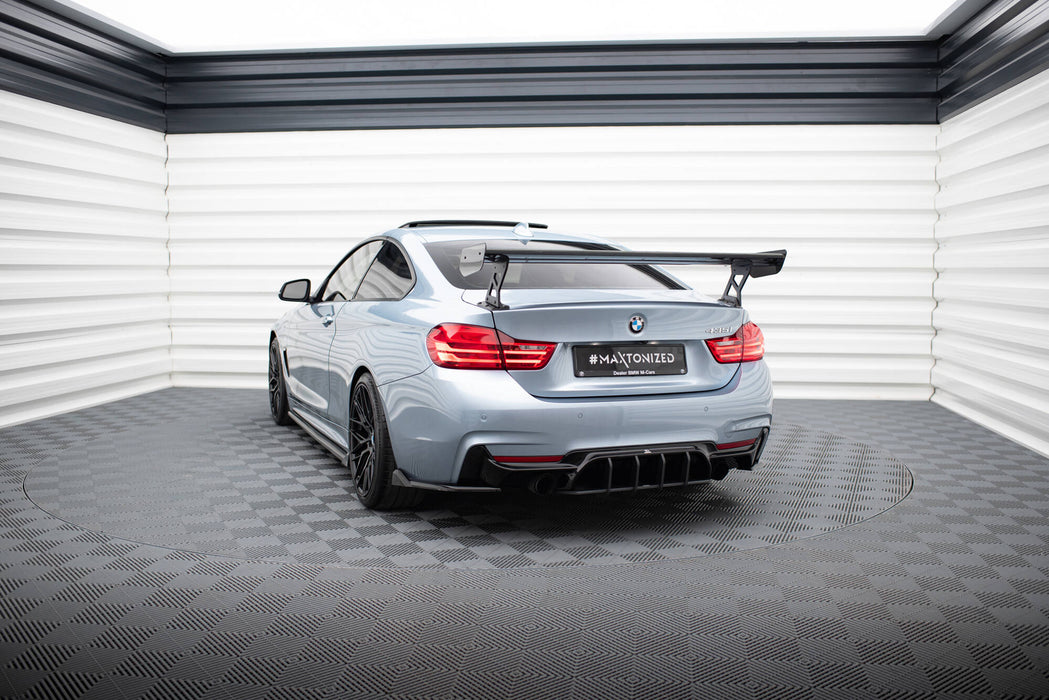Maxton Design Carbon Spoiler With External Brackets Uprights BMW 4 F32 / 4 F32 M-Pack Coupe