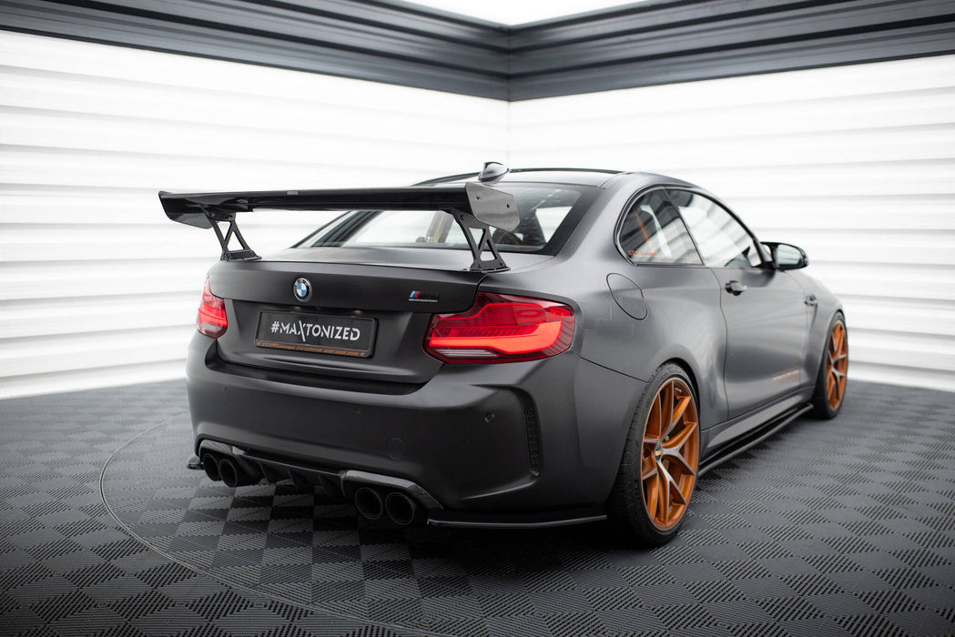Maxton Design Carbon Spoiler With External Brackets Uprights BMW M2 F87 / 2 / 2 M-Pack F22