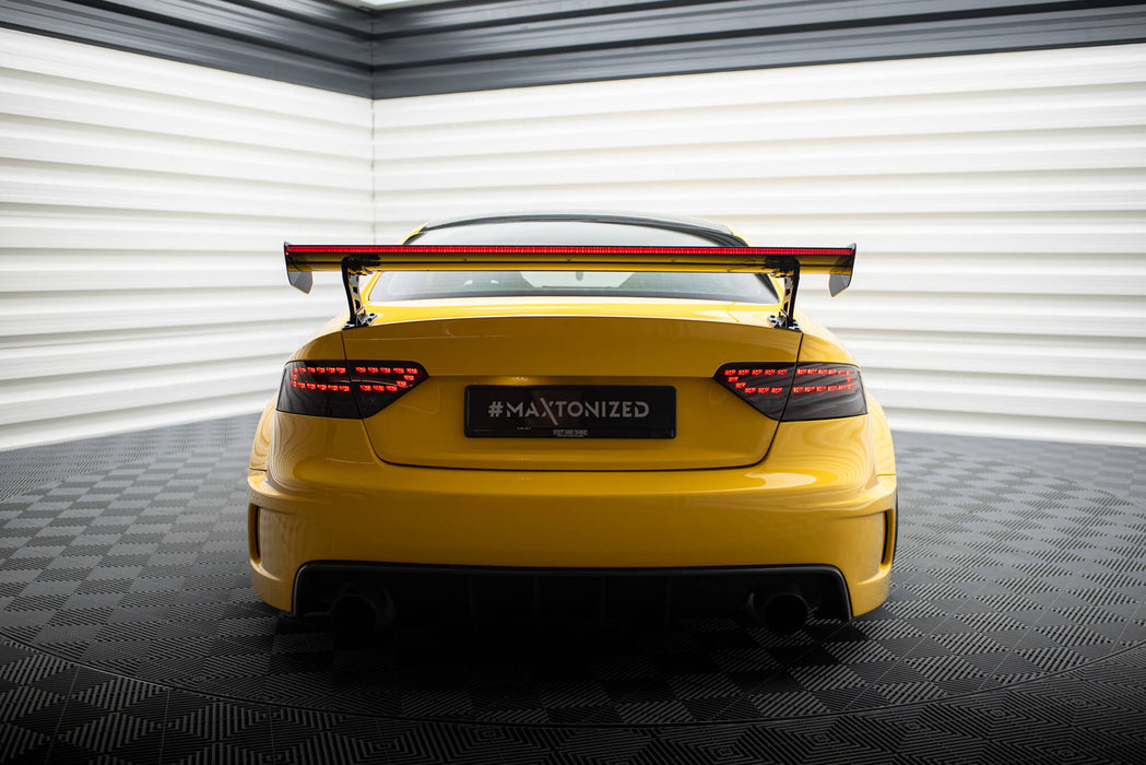 Maxton Design Carbon Spoiler With External Brackets Uprights + LED Audi A5 Coupe 8T