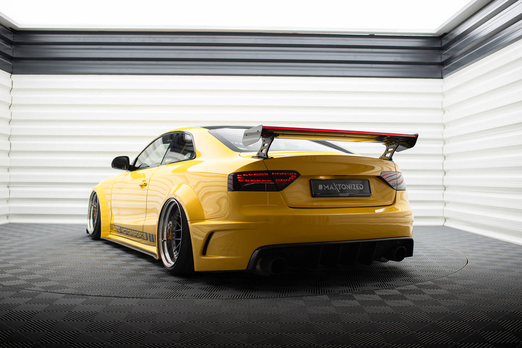 Maxton Design Carbon Spoiler With External Brackets Uprights + LED Audi A5 Coupe 8T