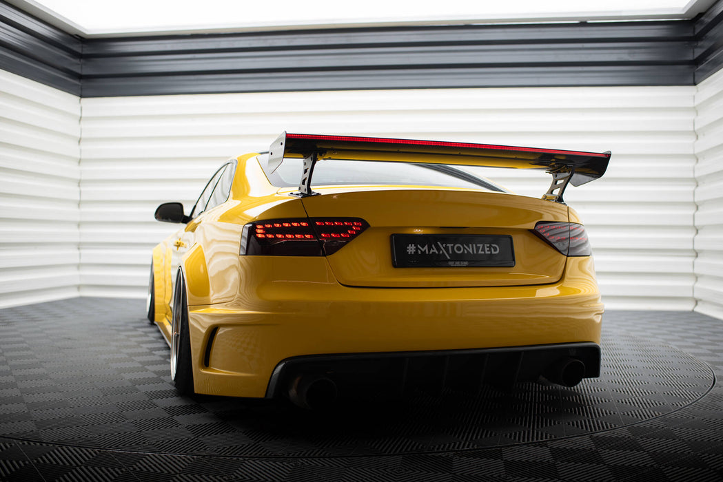 Maxton Design Carbon Spoiler With External Brackets Uprights + LED Audi A5 Coupe 8T