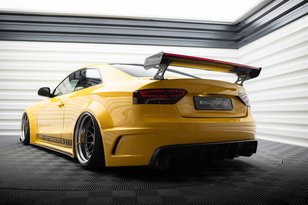 Maxton Design Carbon Spoiler With External Brackets Uprights + LED Audi A5 Coupe 8T