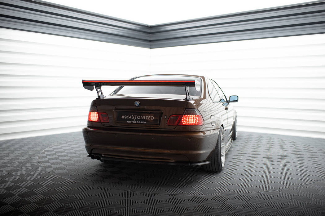 Maxton Design Carbon Spoiler With External Brackets Uprights + LED BMW 3 Coupe E46