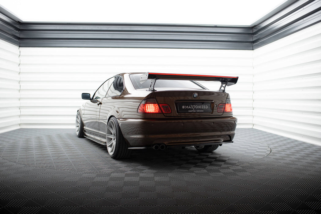 Maxton Design Carbon Spoiler With External Brackets Uprights + LED BMW 3 Coupe E46