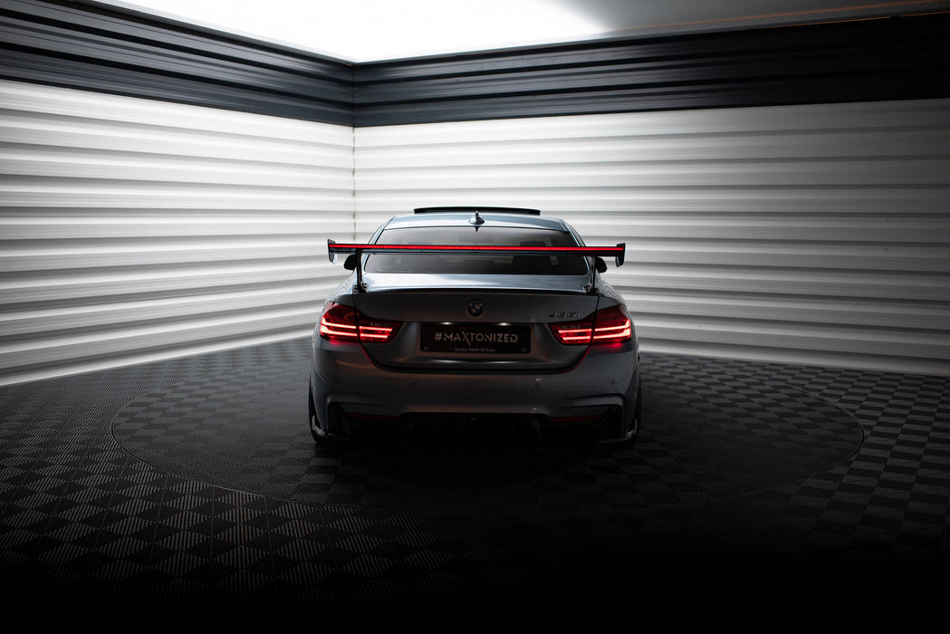 Maxton Design Carbon Spoiler With External Brackets Uprights + LED BMW 4 F32 / 4 F32 M-Pack Coupe