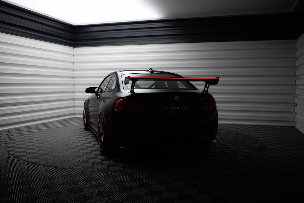 Maxton Design Carbon Spoiler With External Brackets Uprights + LED BMW M2 F87 / 2 / 2 M-Pack F22