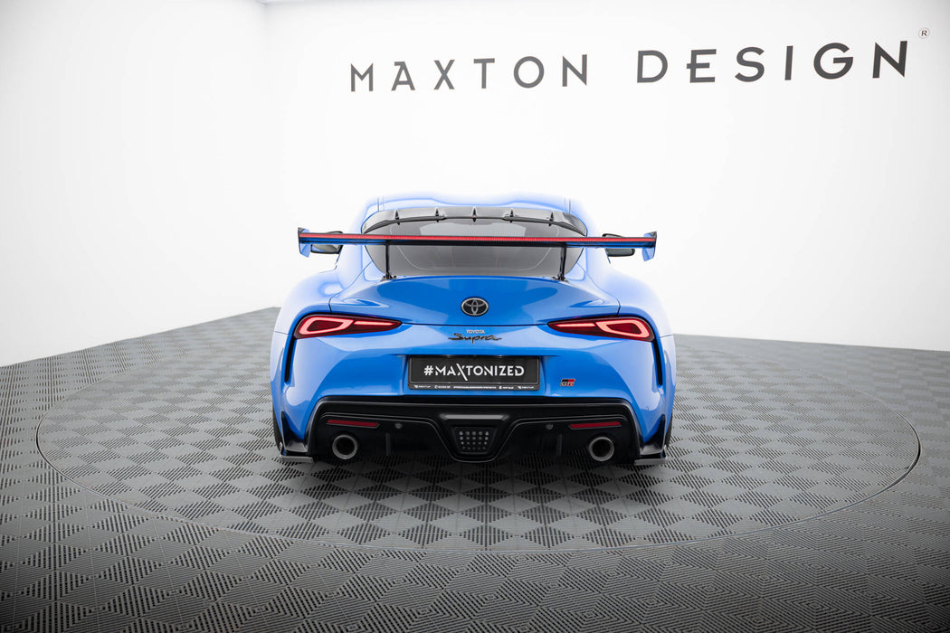 Maxton Design Carbon Spoiler With External Brackets Uprights + LED Toyota Supra Mk5