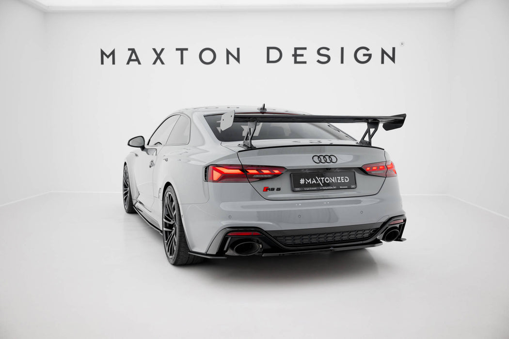 Maxton Design Carbon Spoiler With External Brackets Uprights V.1 Audi A5 / A5 S-Line / S5 / RS5 Coupe F5 / F5 Facelift