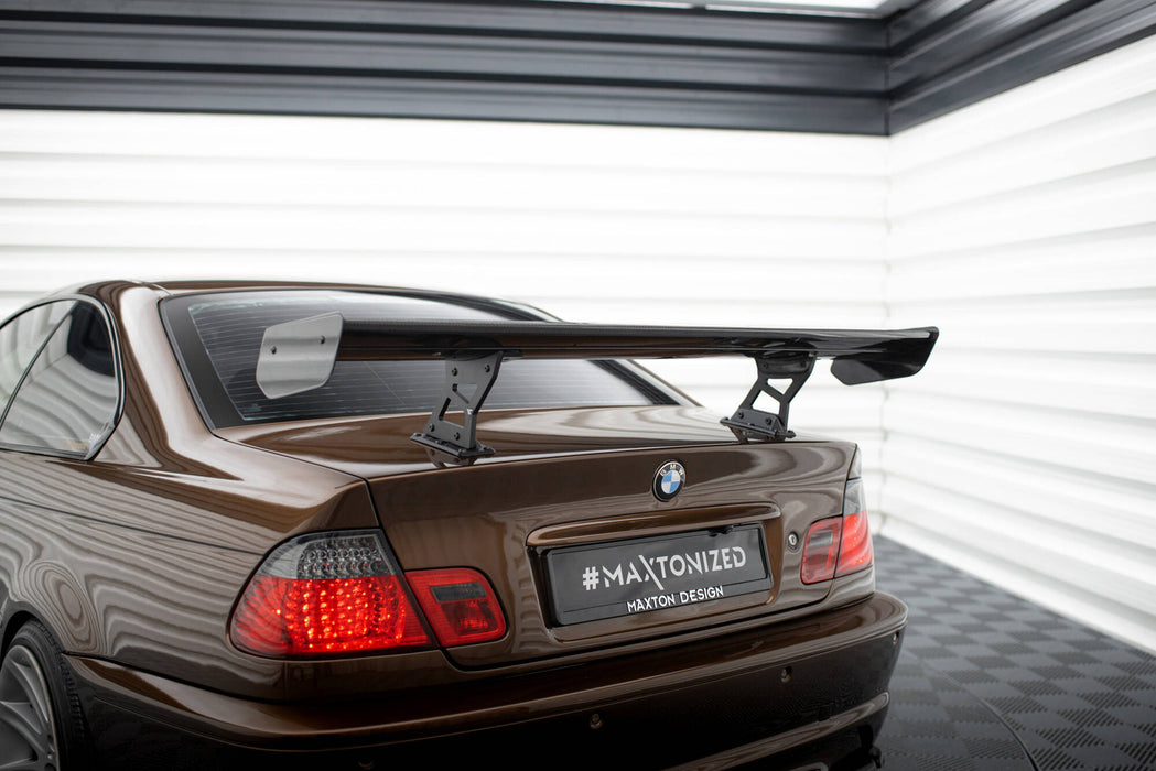 Maxton Design Carbon Spoiler With Internal Brackets Uprights BMW 3 Coupe E46