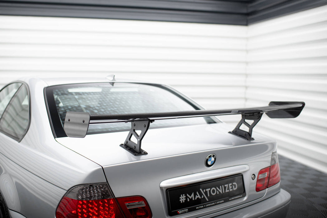 Maxton Design Carbon Spoiler With Internal Brackets Uprights BMW 3 Coupe E46