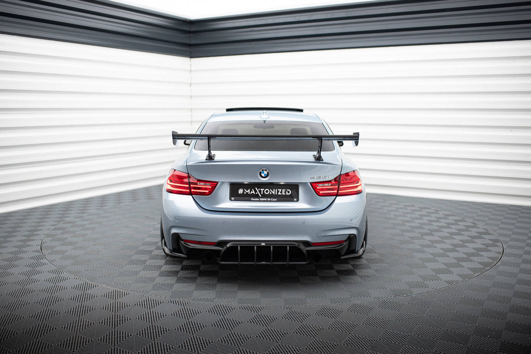 Maxton Design Carbon Spoiler With Internal Brackets Uprights BMW 4 F32 / 4 F32 M-Pack Coupe