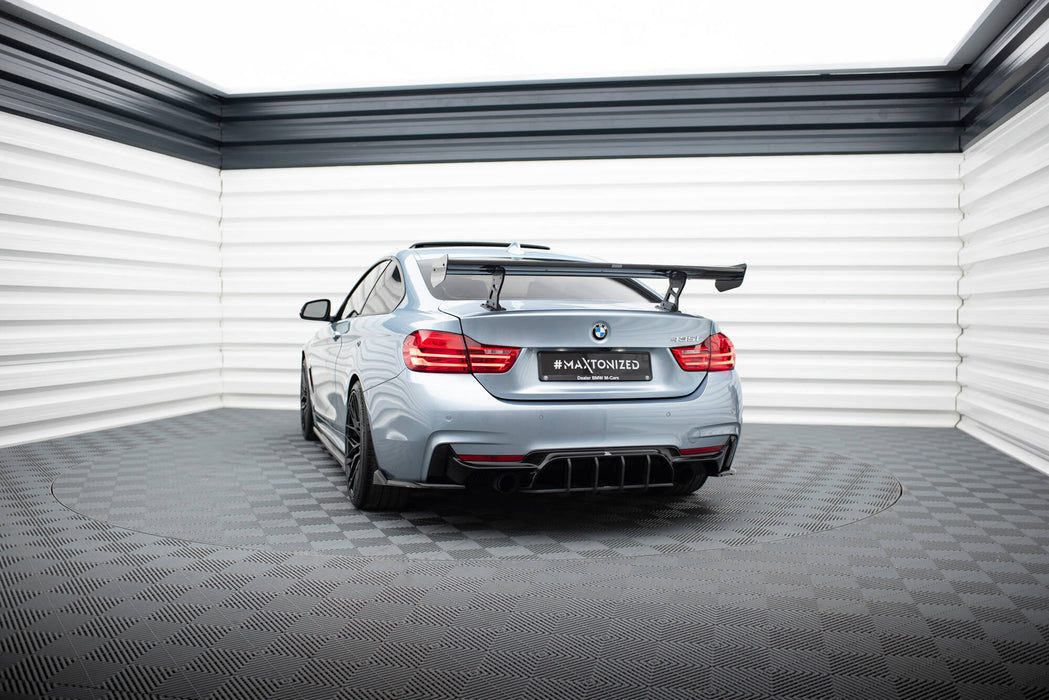 Maxton Design Carbon Spoiler With Internal Brackets Uprights BMW 4 F32 / 4 F32 M-Pack Coupe