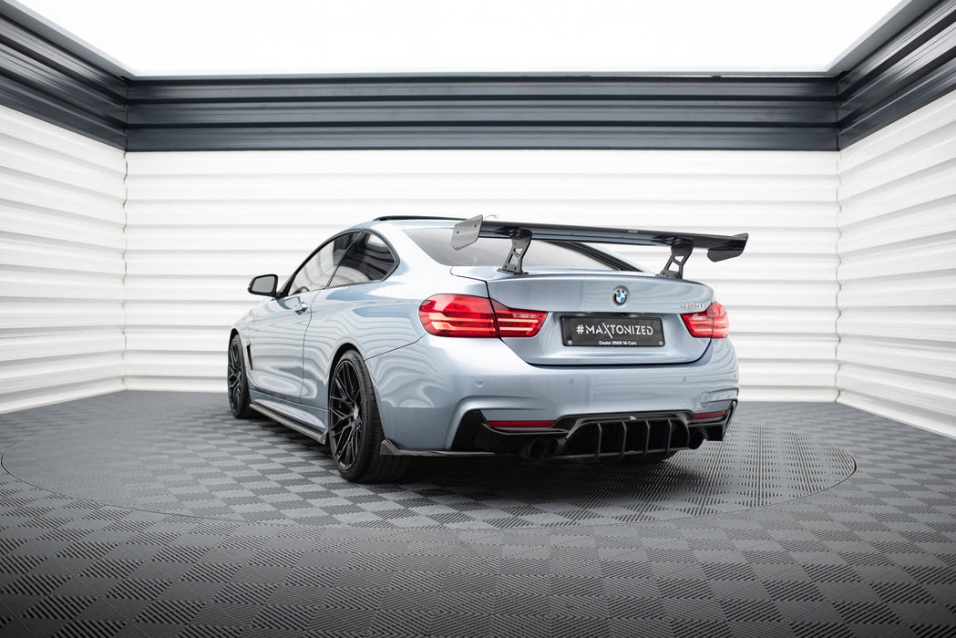 Maxton Design Carbon Spoiler With Internal Brackets Uprights BMW 4 F32 / 4 F32 M-Pack Coupe